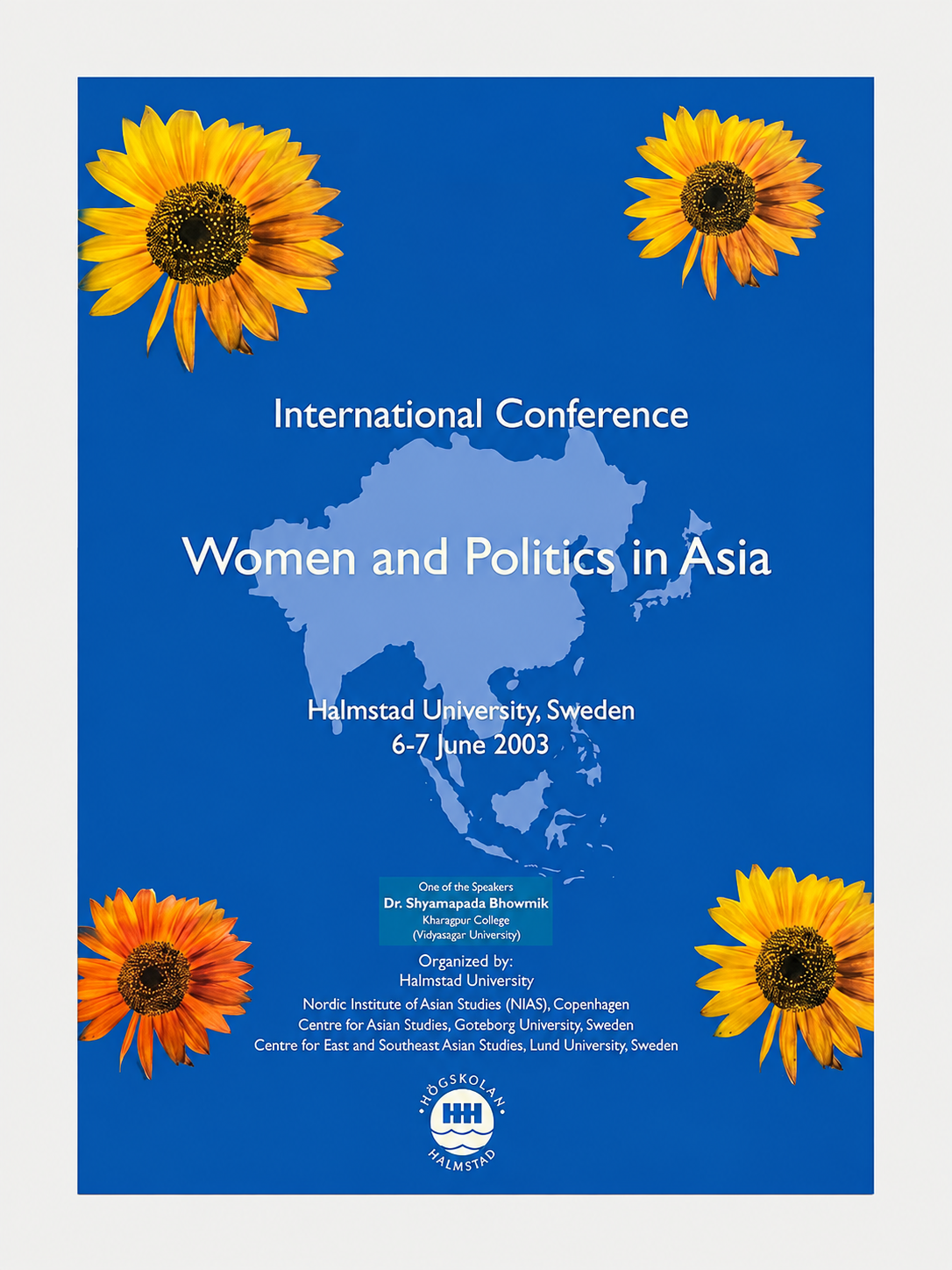 International Conference on Women and Politics in Asia, Halmstad University, Sweden, 2003